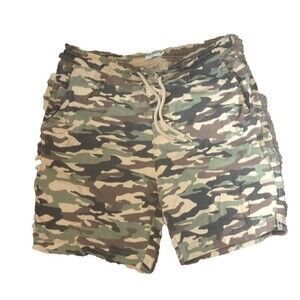 True Craft Camo Camoflauge Shorts Elastic Waist Size Medium M Y2K
